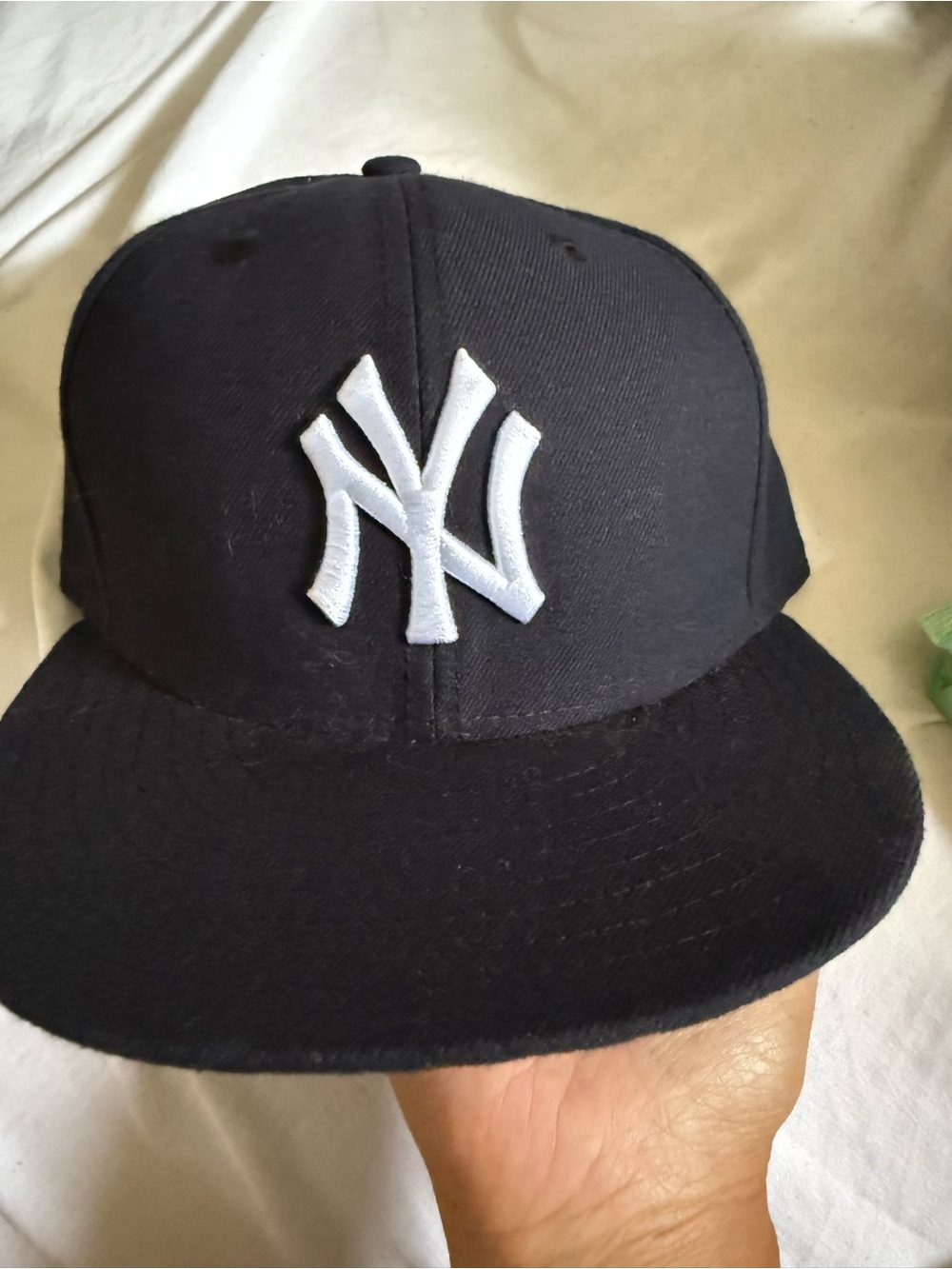 New York Yankees  Navy Blue Fitted Cap with White NY Logo